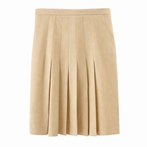 Givenchy Light Cream Pleated A-Line Skirt